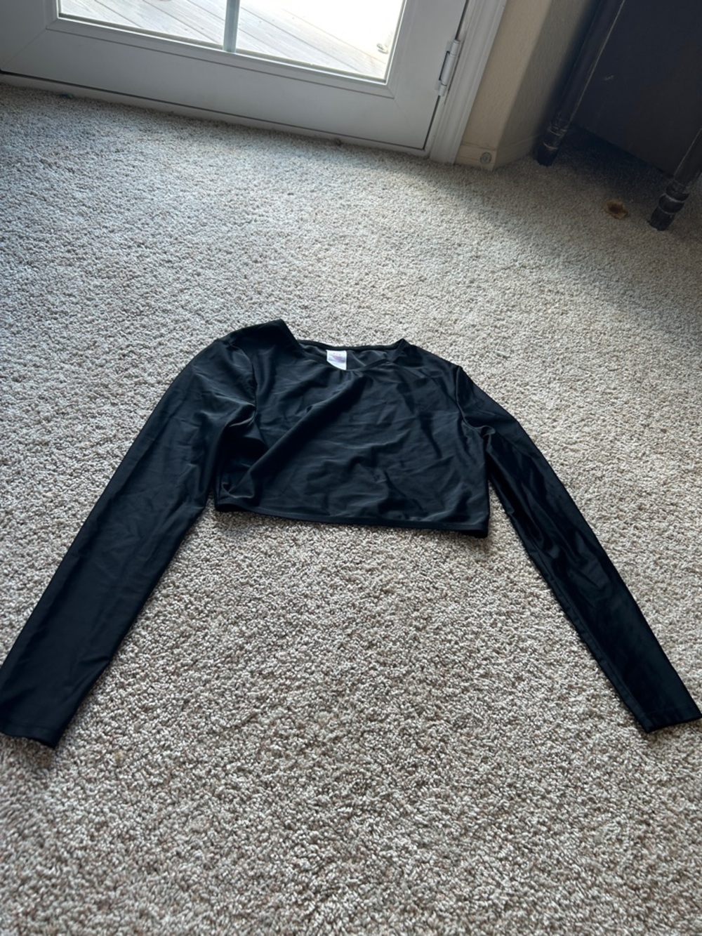 No Boundaries Black Long-Sleeve Cropped Top